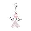 2Pcs 2 Colors Wedding Season Angel Glass Pearl & Acrylic Pendant Decorations HJEW-JM01922-01-4