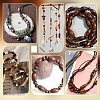 480Pcs 4 Styles Retro Wooden Beads WOOD-PH0003-63-5