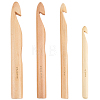 4Pcs 4 Styles Bamboo Crochet Hooks DIY-CL0002-62B-1
