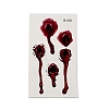 10Pcs 10 Style Halloween Horror Realistic Bloody Wound Scar Removable Temporary Water Proof Tattoos Paper Stickers AJEW-G048-04-2