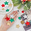120Pcs 12 Style Christmas Star Non-woven Fabric Ornament Accessories DIY-FH0005-71-3
