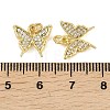 Brass Micro Pave Clear Cubic Zirconia Charms KK-D218-26G-07-3