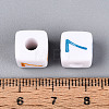 Opaque Acrylic European Large Hole Beads SACR-N020-01A-08-4