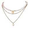 Shell Pearl Necklaces NJEW-JN04893-1