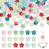 135Pcs 9 Colors Baking Paint Transparent Glass Beads DGLA-TA0001-59-1