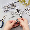AHADERMAKER 16Pcs 4 Style 304 Stainless Steel Double 2-Post Cable Clamp FIND-GA0002-28-3