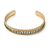 304 Stainless Steel Enamel Open Cuff Bangles BJEW-K264-07G-4
