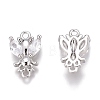 Brass Micro Pave Clear Cubic Zirconia Charms ZIRC-O035-24P-2