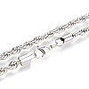 Non-Tarnish 304 Stainless Steel Rope Chain Necklaces LS-NJEW-F226-03P-10-2