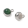 Natural Dyed White Jade Charms G-K325-01P-08-1-2