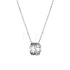 Retro Style 303 Stainless Steel Coin Circle Pendant Cable Chain Necklaces for Women FS-WG2B7EF-01-1