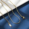 Ion Plating(IP) 304 Stainless Steel Round Snake Chain Necklace for Men Women NJEW-K245-016C-3