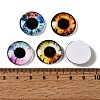 Printed Transparent Glass Cabochons GL-CBAA22A-02-4
