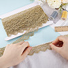 5 Yards Metallic Yarn Flower Lace Trim Ribbons SRIB-HY0001-07A-5
