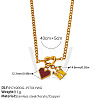 304 Stainless Steel Enamel Pendant Necklaces WGFD32A-06-1
