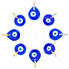 8Pcs 4 Style Handmade Lampwork Evil Eye Pendants FIND-AR0003-27-1