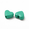 Heart Spray Painted Alloy Beads FIND-G053-01M-3