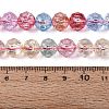 Crackle Transparent Glass Beads Strands GLAA-N063-10mm-01-2