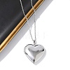 Anti-Tarnish 304 Stainless Steel Heart Locket Pendant Cable Chain Necklaces for Women LS-NJEW-M050-04E-P-1