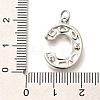 Brass Micro Pave Clear Cubic Zirconia Pendants KK-G521-01P-C-3