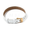 Imitation Leather String Bracelets with Stainless Steel Buckles AJEW-Z053-01I-3