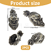 2Pcs Outdoor EDC Tool Brass Parachute Rope European Beads KK-DC0004-81AS-2