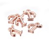 Rose Gold Plated Alloy Letter Pendants X-PALLOY-J718-01RG-T-2