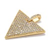 Rack Plating Brass Micro Pave Cubic Zirconia Pendants KK-L224-039G-2