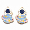 Alloy Enamel Pendants X-ENAM-S126-021-RS-1