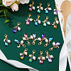 28Pcs 7 Colors Glass & Acrylic Pendant Decorations HJEW-FH00134-4