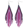 Bohemian Handmade Glass Seed Beads Tassel Dangle Earrings AE7424-1-3