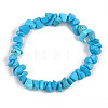 Chip Synthetic Turquoise(Dyed) Beaded Stretch Bracelets BJEW-S143-58-2