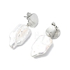 Natural Baroque Pearl Keshi Pearl Dangle Stud Earrings for Women EJEW-JE07044-4