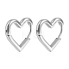 Heart Titanium Steel Hoop Earrings PW-WG7B21D-03-1