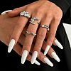 4Pcs Alloy Finger Rings Set for Women WGC74B8-06-1