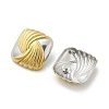 304 Stainless Steel Two Tone Stud Earrings EJEW-A124-01C-4