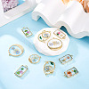 10Pcs 2 Styles Transparent Resin Pendants RESI-TA0005-61-4