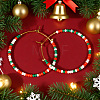 Bohemian Handmade Glass Seed Beads Hoop Earrings XQ3444-2-2