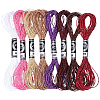 8 Skeins 8 Colors 12-Ply Metallic Polyester Embroidery Floss OCOR-CY0004-56A-1