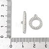 Brass Micro Pave Clear Cubic Zirconia Toggle Clasps KK-G548-26P-3