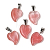 Cherry Quartz Glass Pendants G-B127-11P-08-2