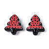 Christmas Printed Opaque Resin Beads RESI-N043-27A-1