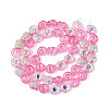 Electroplate Transparent Glass Beads Strands EGLA-S190-05F-2