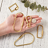  Unisex Pure Handmade Brass Key Rings & Screw Carabiner Lock Charms KEYC-TA0003-06-9