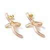 Bowknot Golden Ion Plating(IP) 304 Stainless Steel Stud Earrings for Women EJEW-L287-042G-02-1