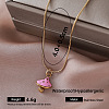 Vintage 304 Stainless Steel Enamel Pendant Necklaces EC1066-4-1