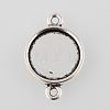 Tibetan Style Alloy Cabochon Connector Settings LS-TIBE-M022-13AS-1
