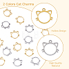 20Pcs 2 Colors 304 Stainless Steel Charms STAS-DC0013-73-3