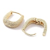 Brass Textured Hoop Earrings KK-B082-22G-2