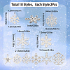 20Pcs 10 Style Christmas 201 & 304 Stainless Steel Pendants STAS-SC0005-20-2